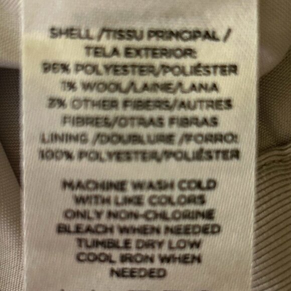 Ann Taylor SZ 12 Neutral Plaid Wool Blend Skirt Career Academia Preppy Old Money - Picture 8 of 10